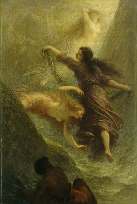 Henri Fantin-Latour (1836–1904), Das Rheingold, 1888, Öl auf Leinwand, Hamburger Kunsthalle, Foto: Elke Walford.