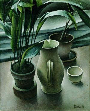 Alexander Kanoldt, Stillleben II/27,1927, Öl auf Leinwand, 61 × 50 cm, Museum für Kunst und Kulturgeschichte der Philipps-Universität Marburg, Foto: © Bildarchiv Foto Marburg