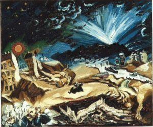 Ludwig Meidner, Apokalyptische Landschaft, 1913, Öl auf Leinwand, 67,3 x 80 cm © Privatsammlung, Courtesy Richard Nagy Ltd., London.