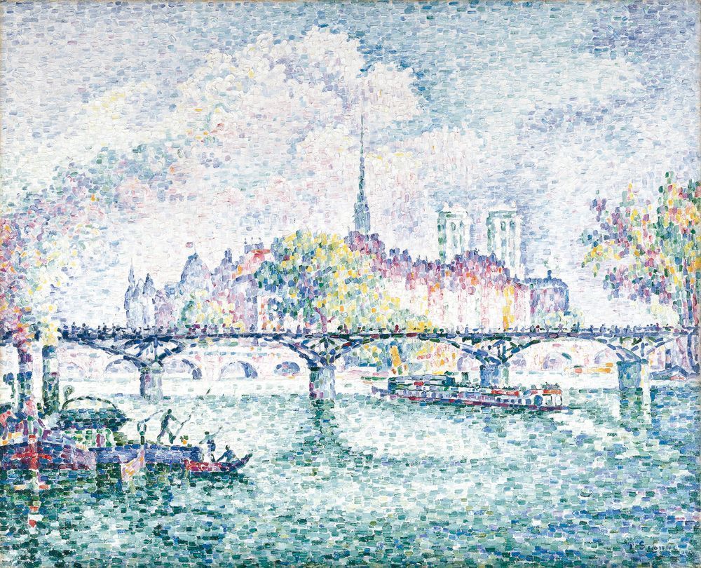 Paul Signac, Le Pont des Arts, Paris, Île de la cité, 1912, Öl auf Leinwand, 81 x 100,1 cm (Museum Folkwang, Essen)