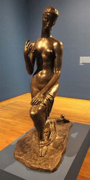 Wilhelm Lehmbruck, Kniende, 1911 (Nachlass W. Lehmbruck), Ausstellungsansicht Leopold Museum 2016, Foto: Alexandra Matzner