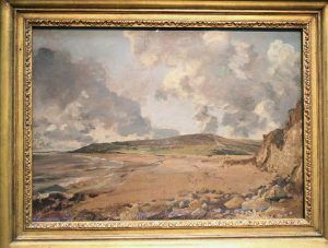 John Constable, Weymouth Bay mit Blick auf Jordan Hill, um 1816 (The National Gallery, London), Installationsansicht „Wolken“ im Leopold Museum, Foto: Alexandra Matzner.