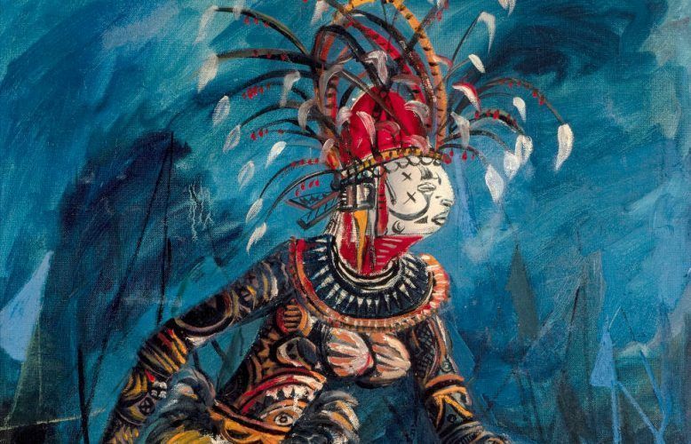 Ben Enwonwu, The Dancer (Agbogho Mmuo - Maiden Spirit Mask), Detail, 1962 (Ben Uri Gallery & Museum. © The Ben Enwonwu Foundation)