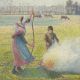 Camille Pissarro, Raureif, eine junge Bäuerin macht Feuer, 1888 (Sammlung Hasso Platter)