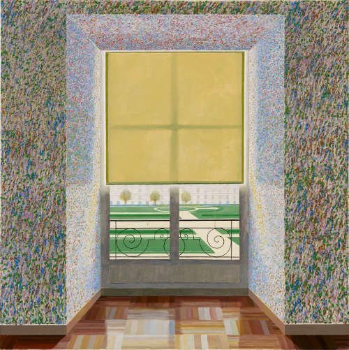 David Hockney, Contre-jour in the French Style (Against the Day dans le Style Français), 1974, Öl auf Leinwand, 214 x 315 cm © David Hockney, Collection Ludwig Museum, Budapest