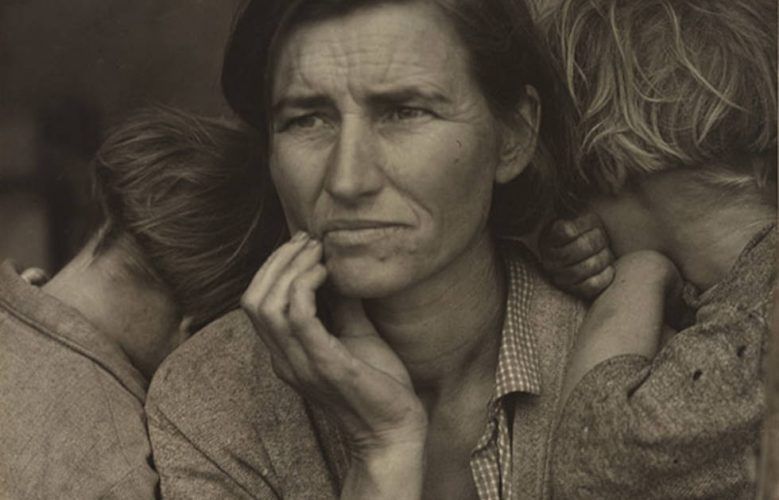 Dorothea Lange, Human Erosion in California (Migrant Mother), Detail, März 1936, Silbergelatineabzug, 34.1 x 26.8 cm (The J. Paul Getty Museum, Los Angeles, 98.XM.162)
