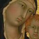 Duccio, Madonna und Kind, Detail, um 1290–1300, Tempera und Gold auf Holz, 27.9 x 21 cm (The Metropolitan Museum of Art, Purchase, Rogers Fund, Walter and Leonore Annenberg and The Annenberg Foundation Gift, Lila Acheson Wallace Gift, Annette de la Renta Gift, Harris Brisbane Dick, Fletcher, Louis V. Bell, and Dodge Funds, Joseph Pulitzer Bequest, several members of The Chairman's Council Gifts, Elaine L. Rosenberg and Stephenson Family Foundation Gifts, 2003 Benefit Fund, and other gifts and funds from various donors, 2004 (2004.442)