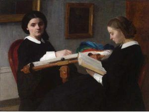 Henri Fantin-Latour, Die zwei Schwestern, 1859, Öl auf Leinwand, 98.4 x 130.5 cm (Saint Louis Art Museum, Museum Purchase, Inv. 8:1937)