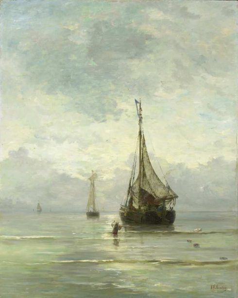 Hendrik Willem Mesdag, Kalme zee [Ruhige See], 1860–1900, Öl auf Leinwand, 123,4 × 97,5 cm (Rijksmuseum, Amsterdam)