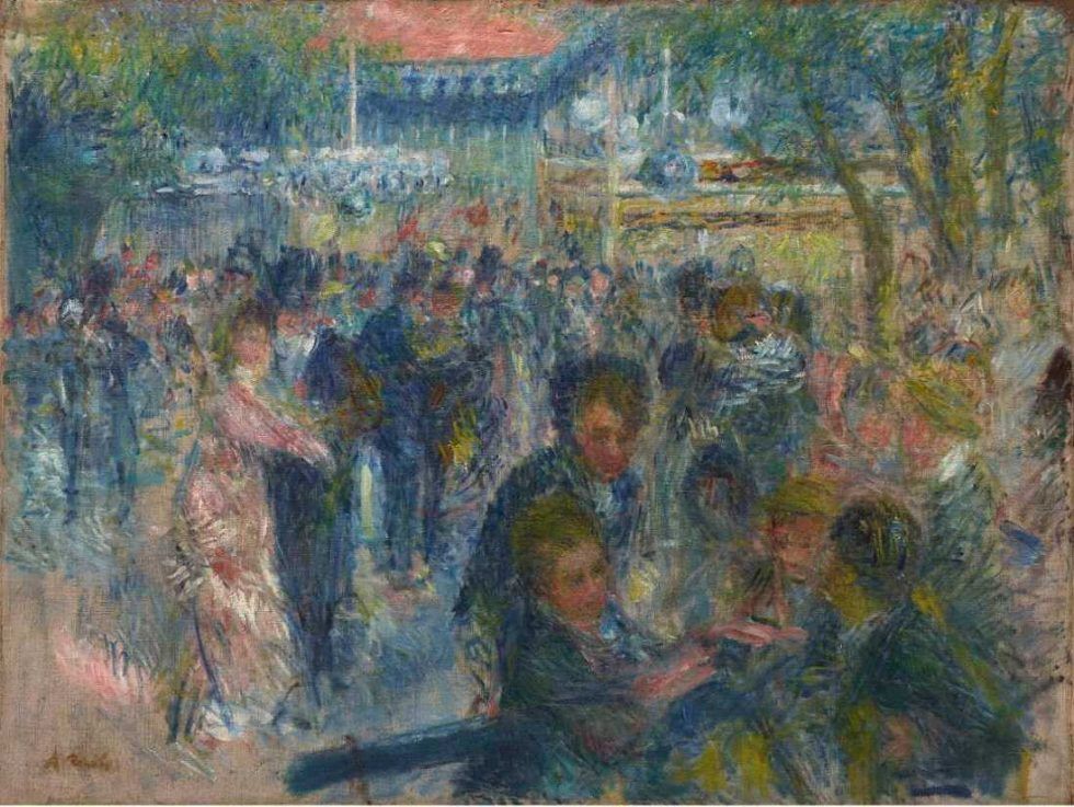 Pierre-Auguste Renoir, Le bal du Moulin de la Galette (Esquisse) [Der Tanz im Moulin de la Gallette (Entwurf)], 1875/76, Öl auf Leinwand, 65 × 85 cm (Copenhagen, Ordrupgaard D210, Foto: Anders Sune Berg)