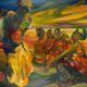 Ruth Baumgarte, African Vision, 1998, Öl auf Leinwand (© Kunststiftung Ruth Baumgarte)
