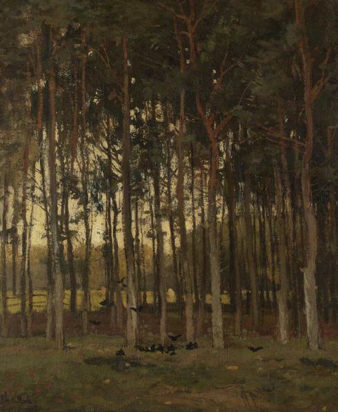Théophile de Bock, Wald, Öl auf Leinwand, 46 x 38 cm (Rijksmuseum, Amsterdam)