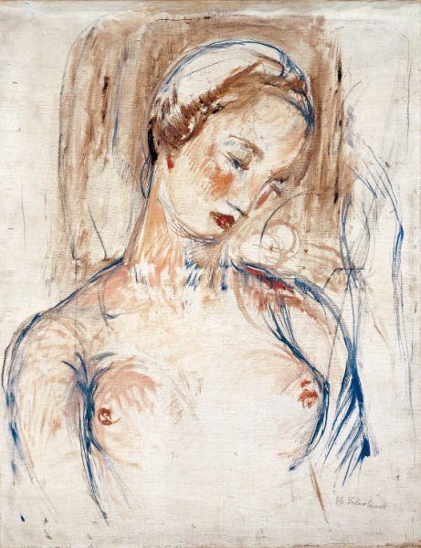 Wilhelm Lehmbruck, Brustbild Frau L. (Anita Lehmbruck), 1912, Öl Auf Leinwand, 100 × 77 cm (Lehmbruck Museum, Duisburg)